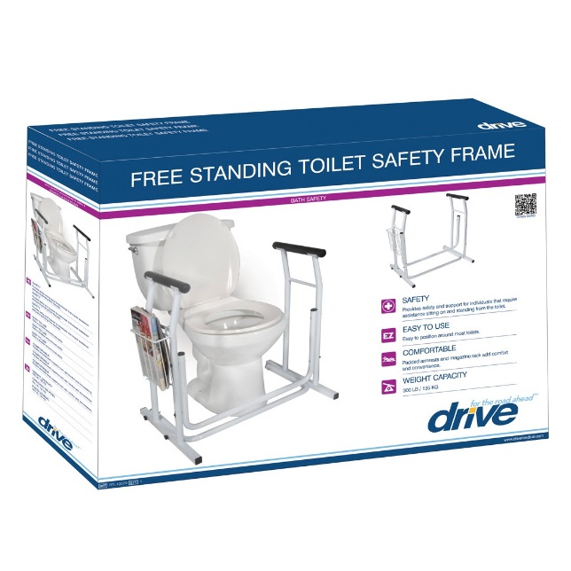 Drive Medical FreeStanding Toilet Safety Rail SpinLife
