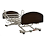 Joerns EasyCare Bed Frame- Shown with Classical  Headboard Style, roll at any height frame and and1/4 Length Assist Rails