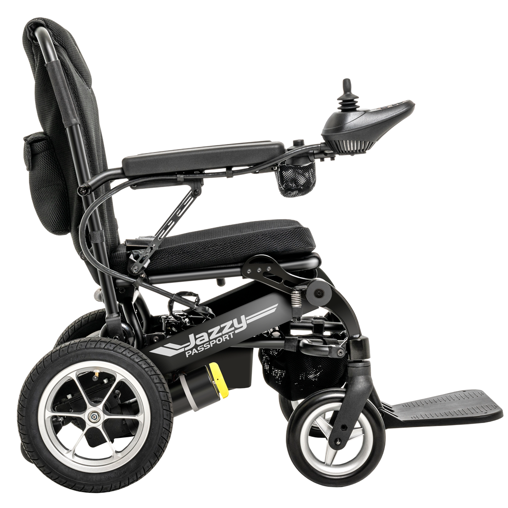 Jazzy Passport Folding Power chair by Pride mobility Folded