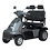 Afiscooter S 4-Wheel By Afikim Shown In Dark Gray With Dual Seat