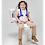 Little girl on the toilet with the toilet support