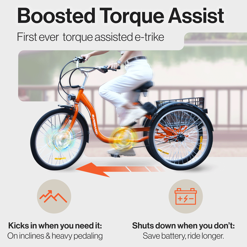 Picture of Super Handy EcoRide Adult Tricycle Electric Bike e-Bikes - Super Handy ...
