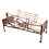 Bed shown with full rails and no mattress