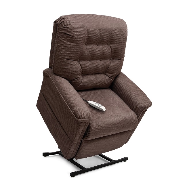 Walnut colored Heritage LC-358 Line 3-Position lift chair by Pride