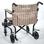 Tan Plaid Deluxe Fly-Weight Aluminum Transport Chair - 17"