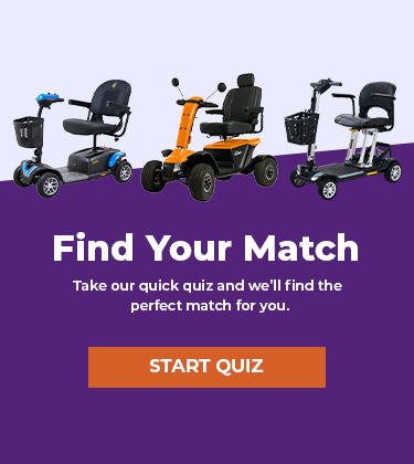 Take a quick quiz to find your perfect power wheelchair or mobility scooter