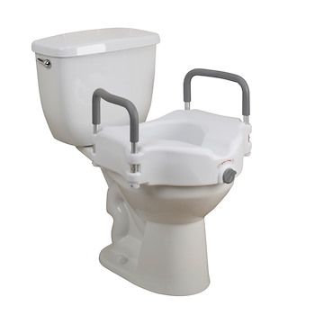 Raised Toilet Seat with Arms 