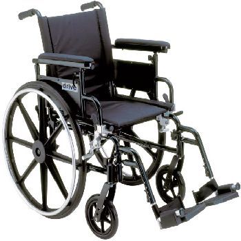 Viper Plus GT Lightweight Wheelchair w/ Flip Back Adjustable Height Removable Desk Arms - 16" 