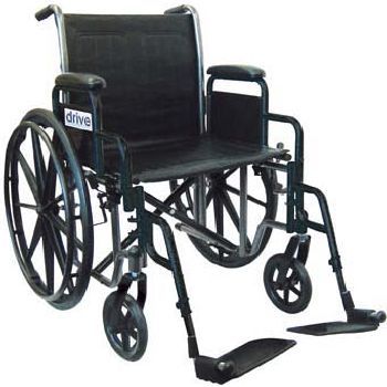 Silver Sport 2 Wheelchair w/ Fixed Full Length Arms & Elevating Legrest - 16" 