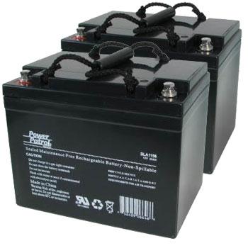 12V 34 AH Sealed Lead Acid (Pair) Batteries