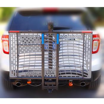 WheelChair Carrier SL Patriotic Flag Power Lift Outside Power Vehicle Lift