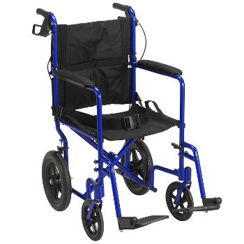 Drive Medical Lightweight Expedition w/12" Rear Wheels Transport Wheelchairs