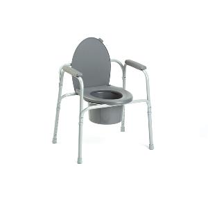 Invacare All-In-One Gray Coated Steel Commode