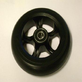 TiLite 4"x1" Performance Polyurethane Caster - Black Rim Caster Wheel Assemblies
