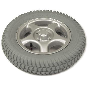 Invacare Drive Wheel Assembly, Pneumatic, Grey Tire/Silver Rim (14 x 3") Drive Wheel Assemblies