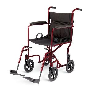 Medline Aluminum Transport Chair with 8" Wheels