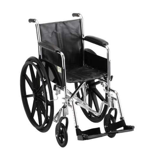 Fixed Arms Steel Wheelchair 