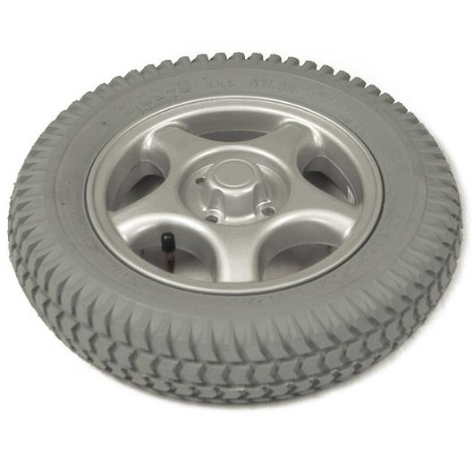 Drive Wheel Assembly, Pneumatic, Grey Tire/Silver Rim (14 x 3") 