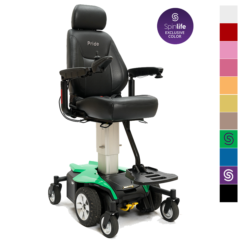 Jazzy Air Power Wheelchair by Pride Mobility Shown in SpinLife Exclusive Kelly Green