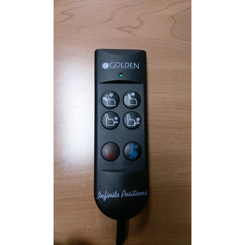 6-Button Golden Technologies Hand Control for 3-Motor Chairs