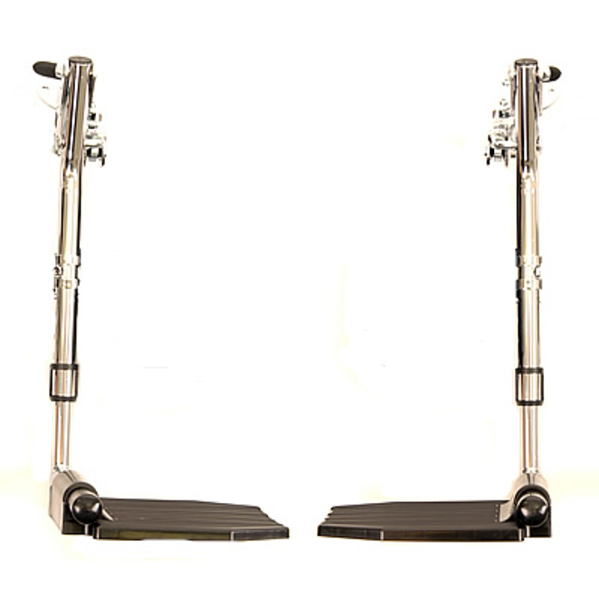 Swingaway Composite Footrests W/O Heel Loops for Invacare Manual Wheelchairs