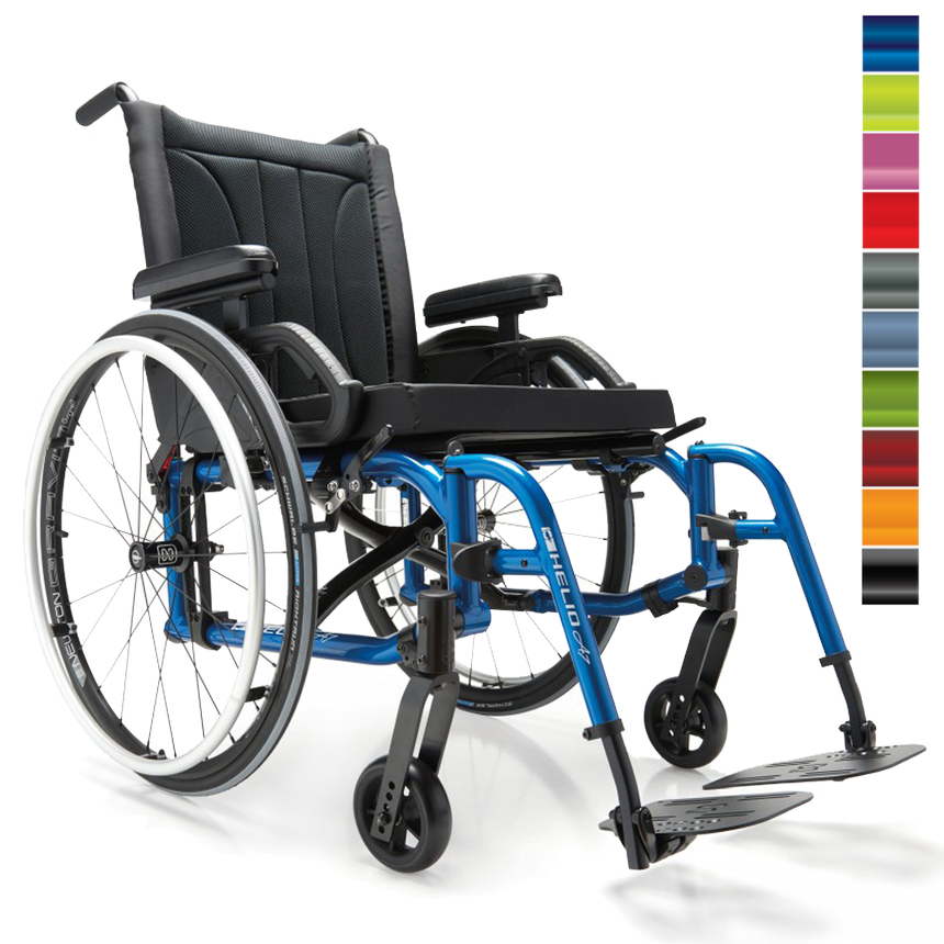 Helio A7 ultralight folding wheelchair by Motion Composites