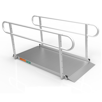 EZ-ACCESS GATEWAY™ 3G Ramp with Two-Line Handrails Solid Ramp