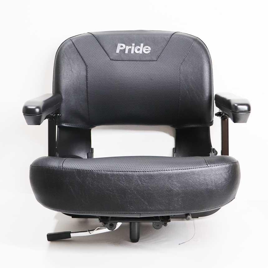 17" Black Vinyl Seat Assembly with Pride Logo for Pride Travel Scooters