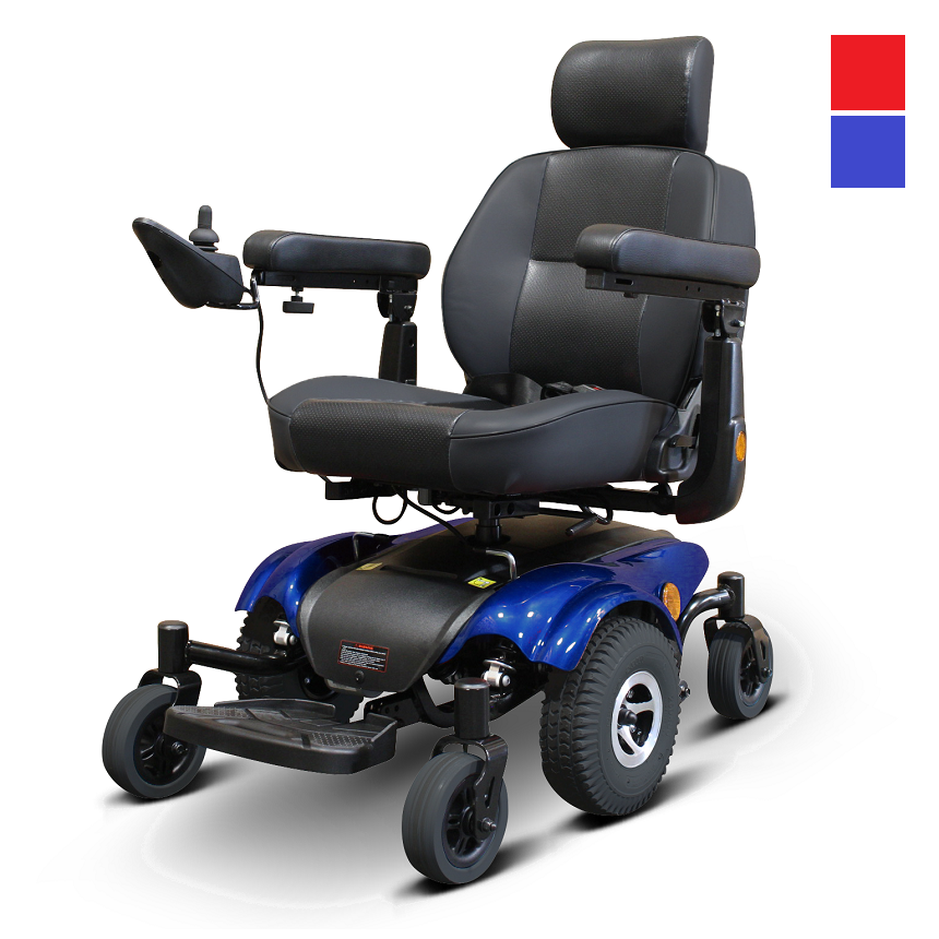 M48 Power Wheelchair in Blue