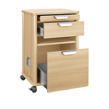 Wissner-Bosserhoff Vivo 3-Drawer Bedside Cabinet Overbed Tables