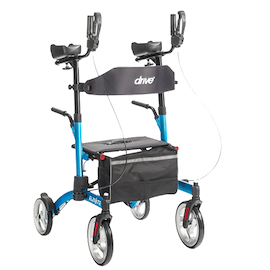 Drive Medical Elevate Upright Walker Rolling Walkers W/Handbrakes
