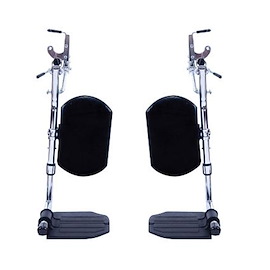 Invacare Hemi Elevating Legrests w/Composite Footplates And Padded Calf Pads Foot Riggings