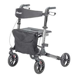 Drive Medical Compact Folding Rollator Rolling Walkers W/Handbrakes