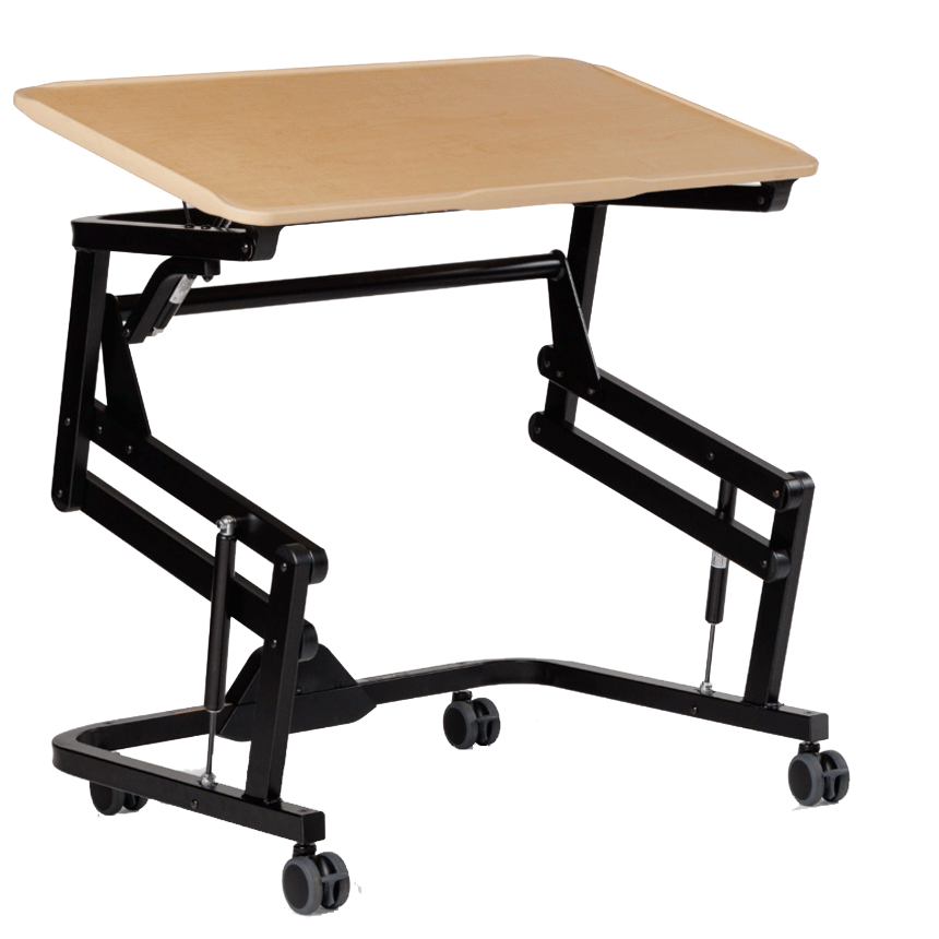 Shown in Maple with optional accessories Rifton Adaptive Desk