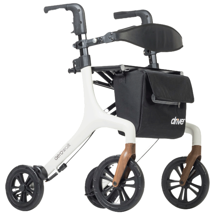 Shown in White AeroWalk Ultra-Lite Rollator