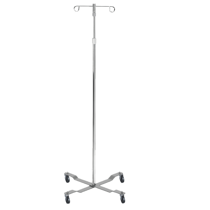 Economy I.V. Pole, 4 Leg with Removable Top