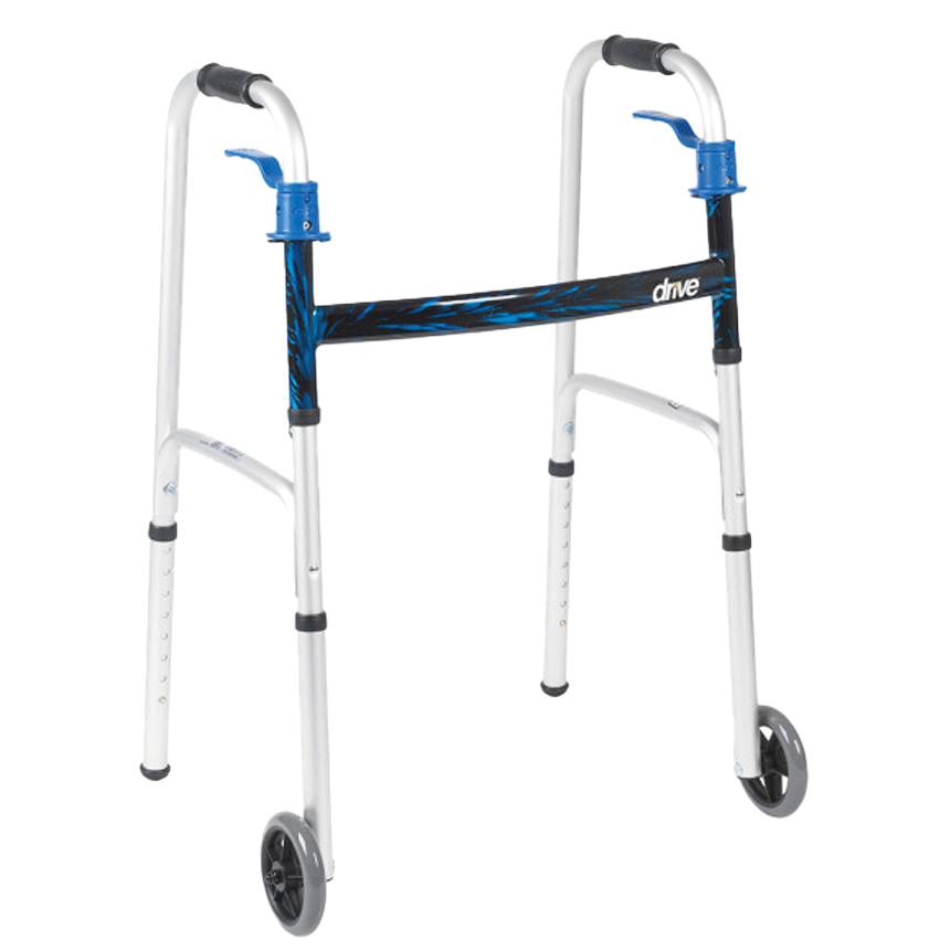 Deluxe Trigger Release Folding Walker with 5