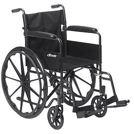 Drive Medical Silver Sport 1 Wheelchair 18"x16" Basic Wheelchairs