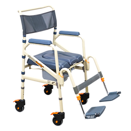 SolutionBased Travel Roll-In Shower Chair Rehab Shower Commode Chair