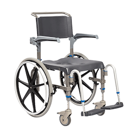 Raz Designs EZPZ Shower Commode Chair - Self Propel Rehab Shower Commode Chair