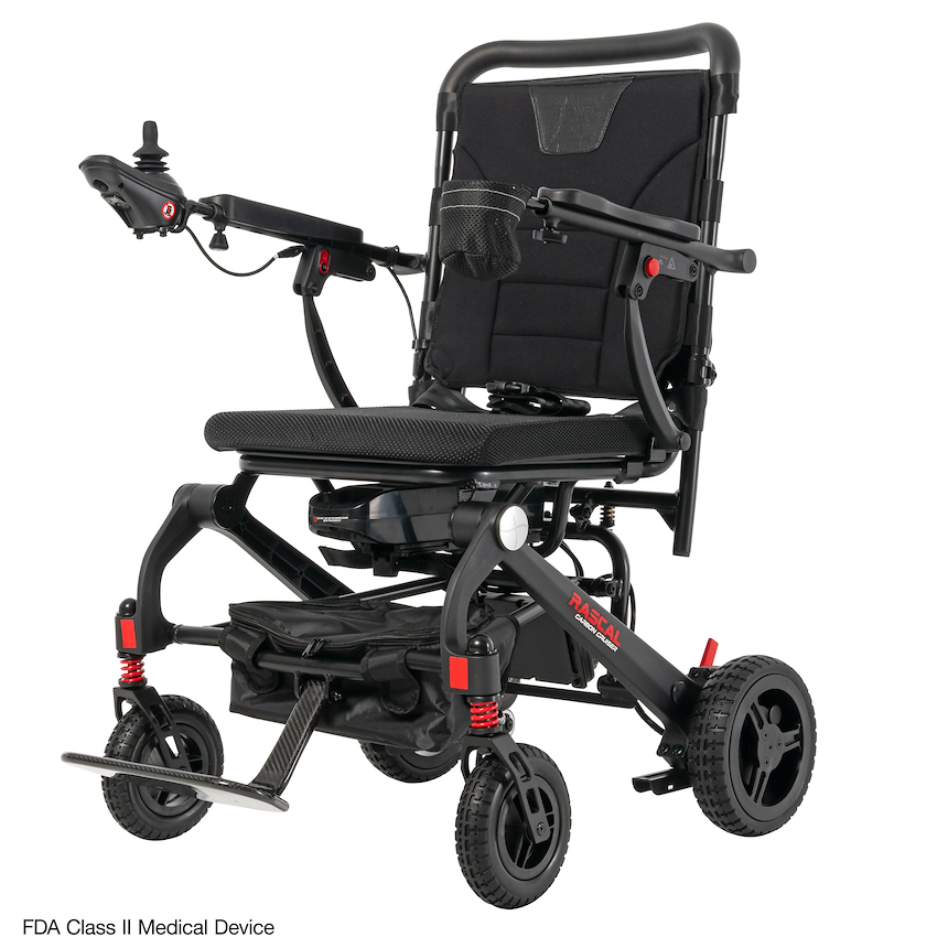 Mega Motion Rascal Carbon Cruiser - Mega Motion Folding Power Wheelchairs