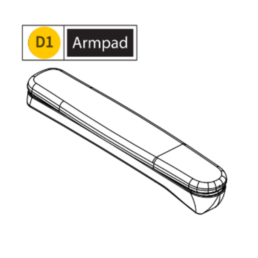 Armrest Pad,Black,Left/Right