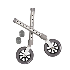 Medline 5" Swivel Wheels, with 1" TUB, PAIR Walking Aids Accessories