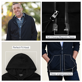 Joe & Bella Everyday Magnetic Zipper Hoodie Apparel